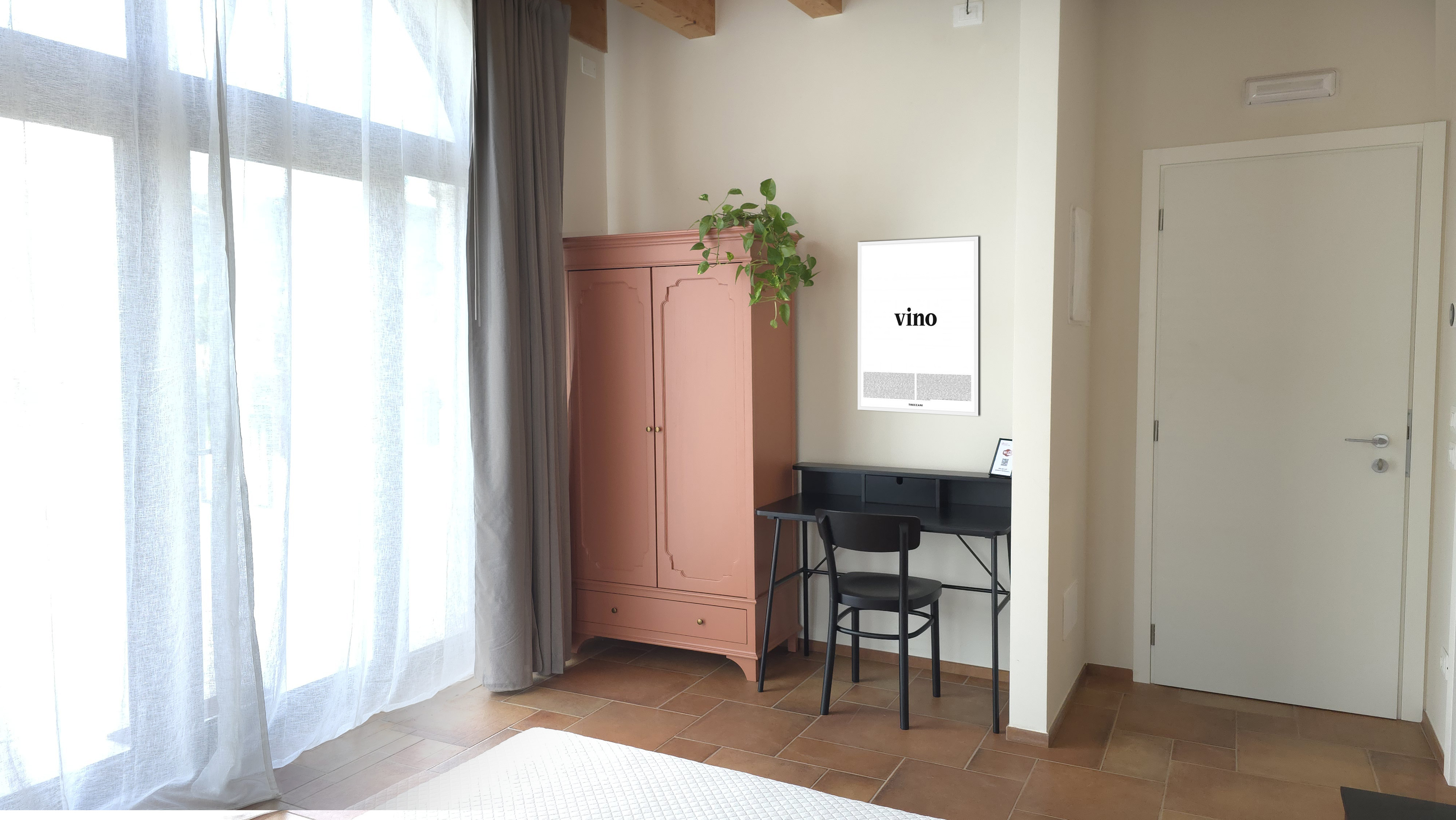 Camera Doppia Deluxe - travi a vista originali e pavimento in cotto storico, Agriturismo Igino Negrar